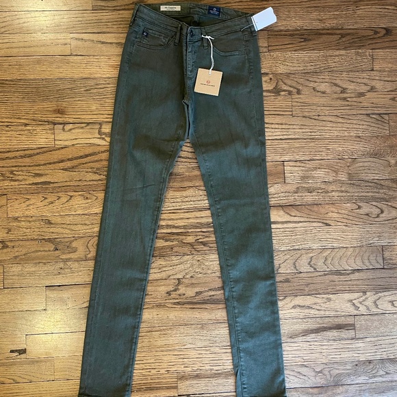 AG Adriano Goldschmied The Legging Super Skinny Green Jean Size 26 - Picture 4 of 8